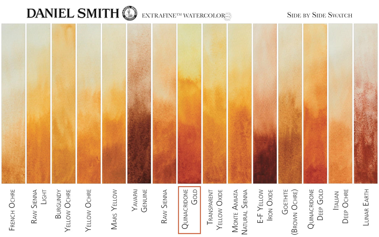 Daniel Smith 284610089 Extra Fine Watercolors Tube, 5ml, Quinacridone Gold, 0.17 Fl Oz (Pack of 1) DANIEL SMITH