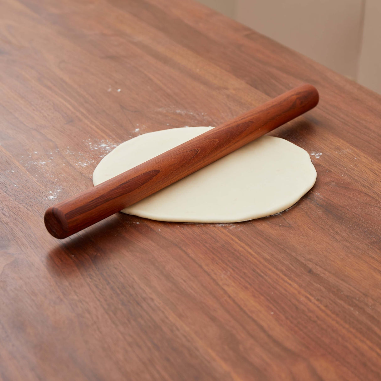 Wood Rolling Pins for Baking- Fulimax 16" Classic Wooden Rolling Pin for Dough, Rodillo Para Masa for Fondant Pizza Pie Crust Cookie Pastry Pasta, Baking Essentials, Rosewood Fulimax