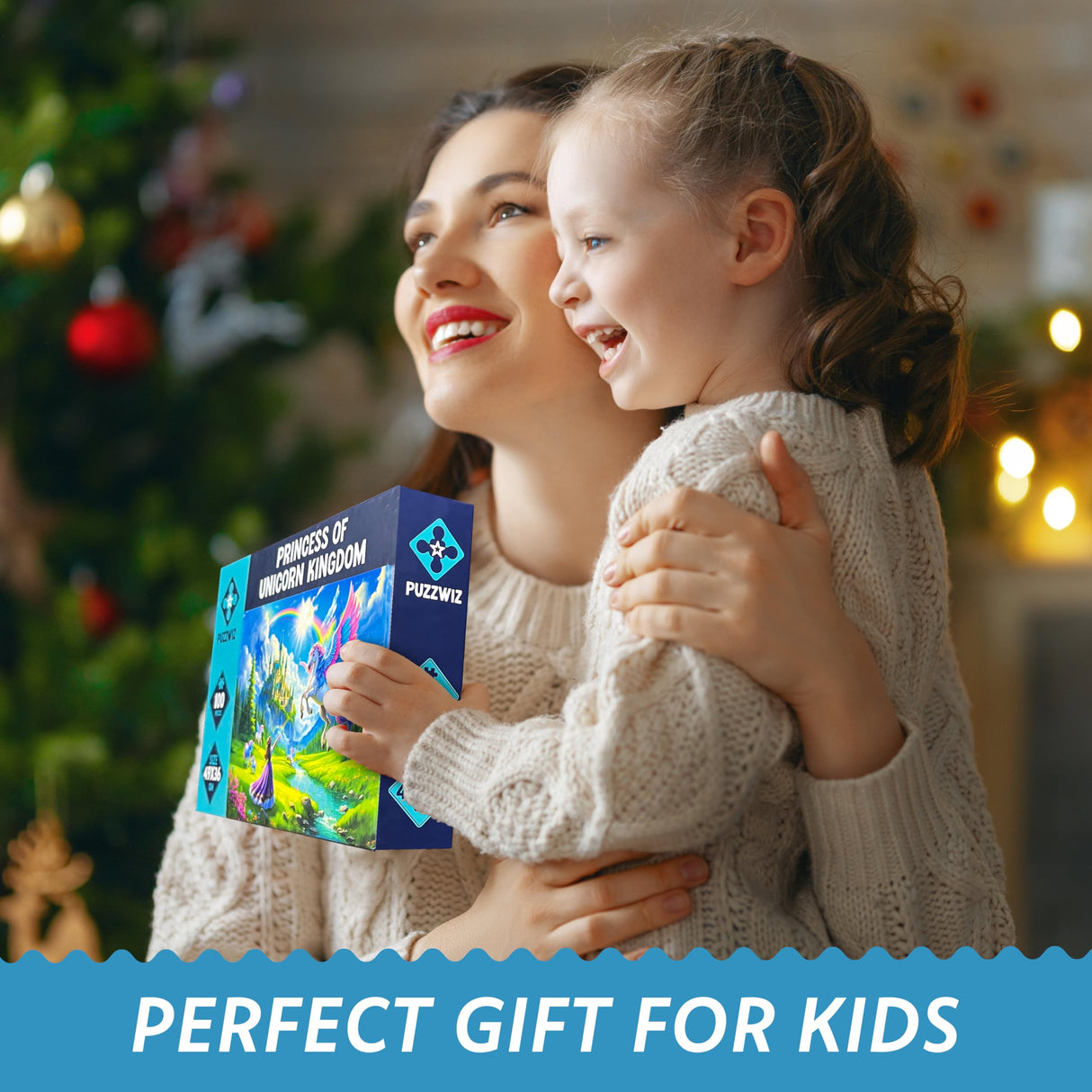 Princess of Unicorn Kingdom 100 Piece Puzzle + Bonus 16 Stickers for Kids 4-8 8-10 - Puzzles for Children and Adults - Learning Educational Toys Birthday Gifts for Girls Jigsaw Puzzles PuzzWiz