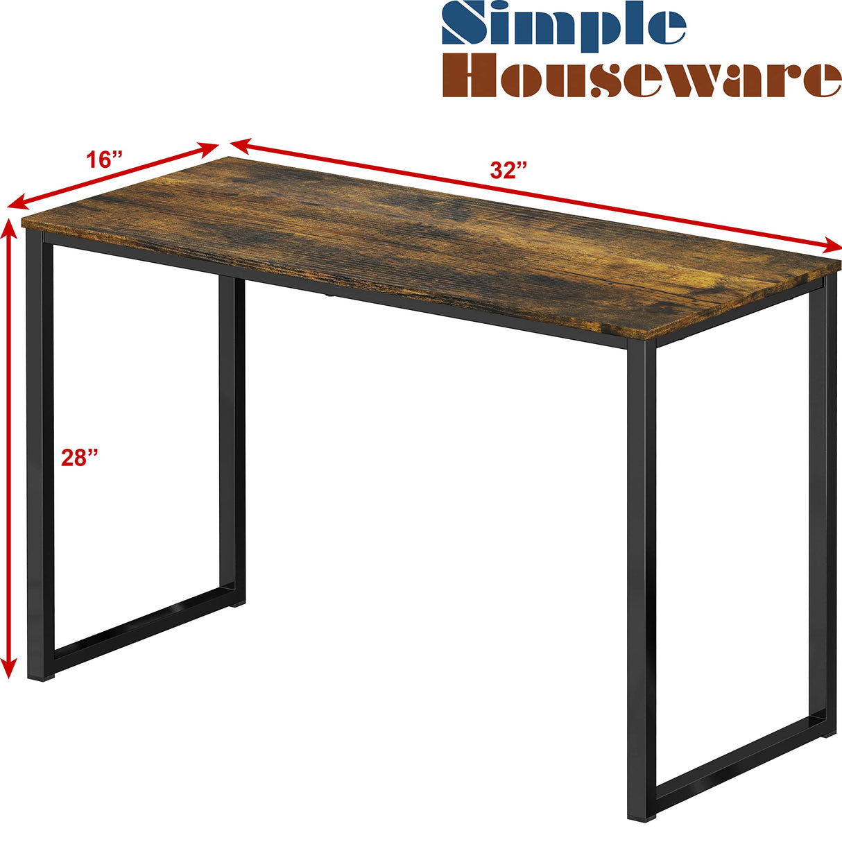 SHW Mission 32 inches Office Desk, Rustic Brown SHW