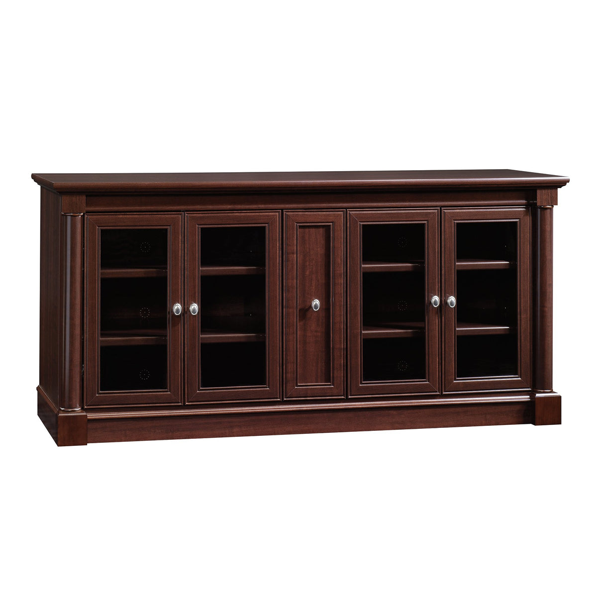 Sauder Palladia Credenza, For TV's up to 70", Select Cherry finish, 19.45"D x 70.16"W x 33.11"H Sauder
