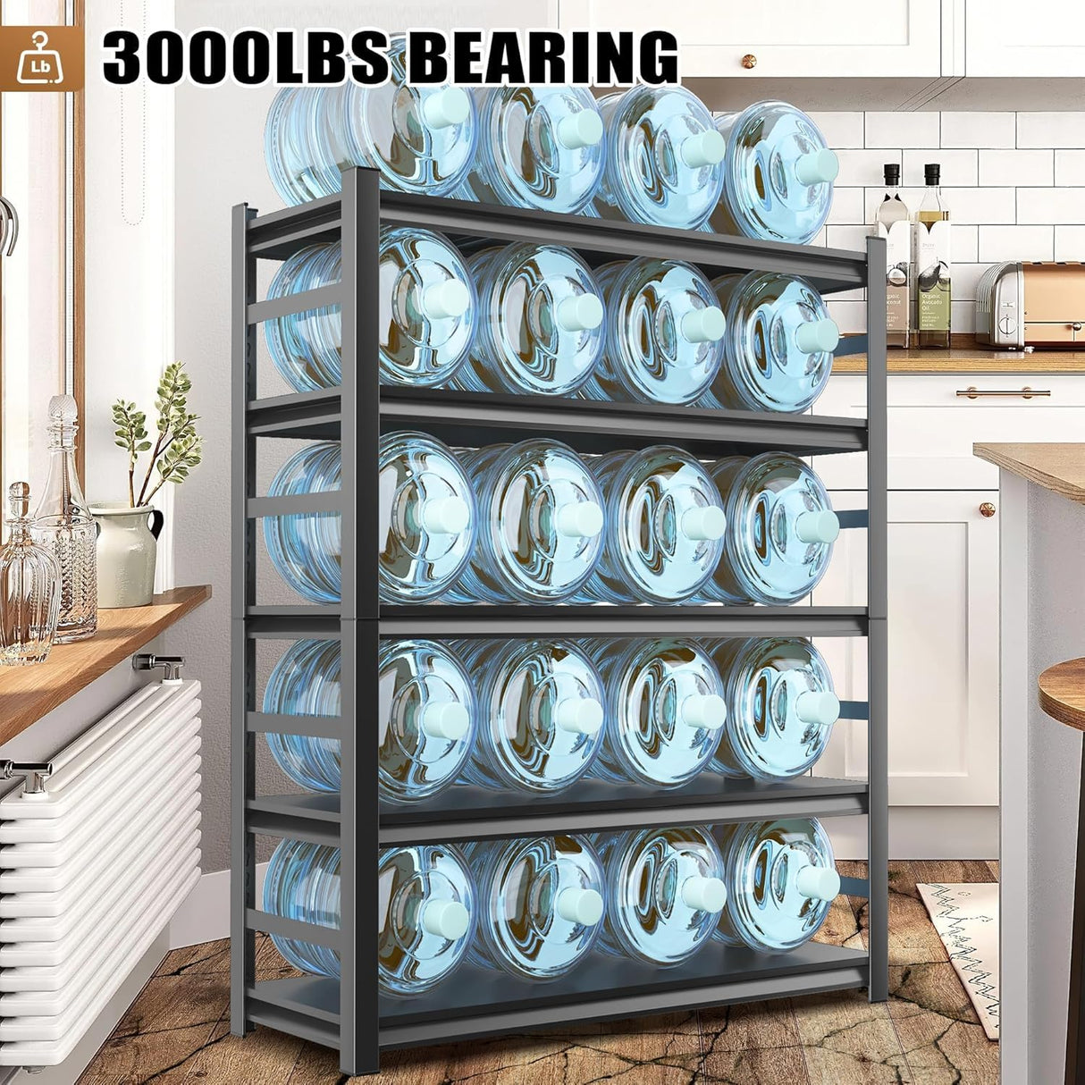 Bezuny 72" H Garage Shelving,2500LBS Heavy Duty Shelving for Storage Commercial,5 Tier Storage Shelves with Adjustable Shelf,Metal Shelves for Industrial,Warehouse,Basement (36" W*16" D*72" H) Bezuny