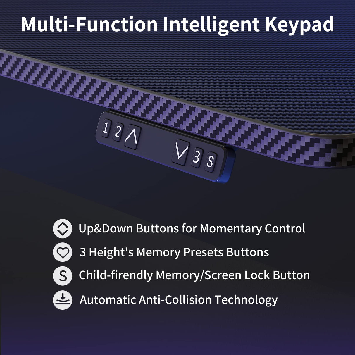 FEZIBO 63" Triple Motor L Shaped Standing Desk with LED Strip & Power Outlets, Height Adjustable Stand up Corner Gaming Desk with Ergonomic Monitor Stand, Black Carbon Fiber Top/Black Frame FEZIBO
