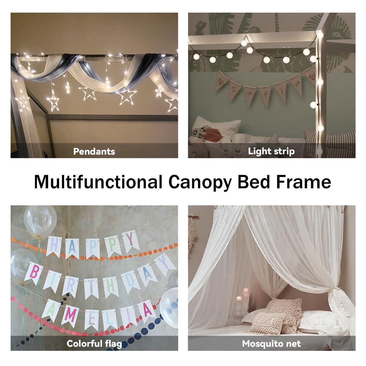 Merax Wood House Bed,Floor Bed with Wood Slats,No Box Spring Needed,Twin Size, White Merax