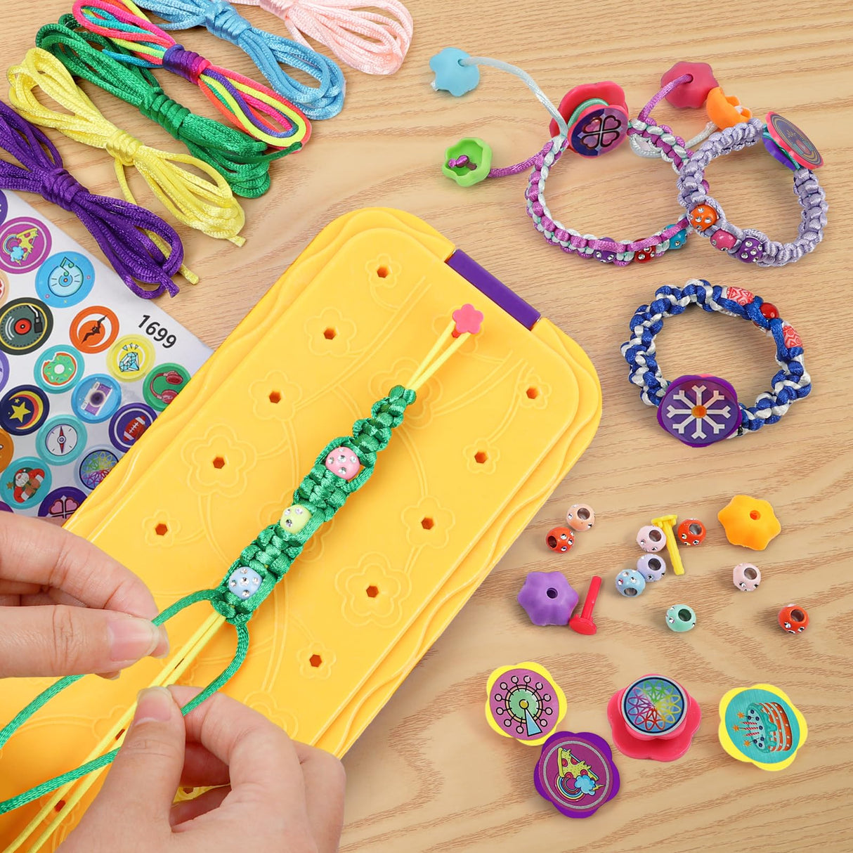 DDAI Arts and Crafts for Kids Age 8-12 Friendship Bracelet Making Kit for Girls - Best Birthday Gifts Ideas for Girl 7 9 10 11 Year Old - Popular Bracelets String Maker Toys Set DDAI