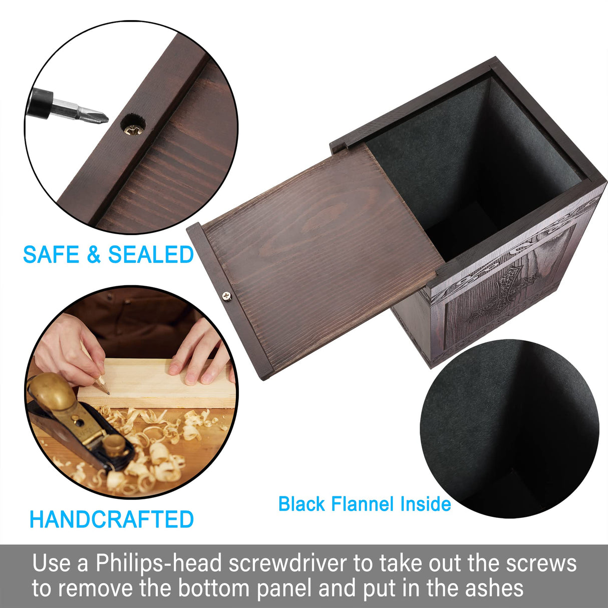 Cremation Urns for Human Ashes Adult Male Female, Wooden Carved Cross Urns Box and Casket for Ashes Men Women Child, Pets Cat Dog Urn, Burial Funeral Memorial Urns for Ashes, Holds 222 Cubic Inch DGDCDV