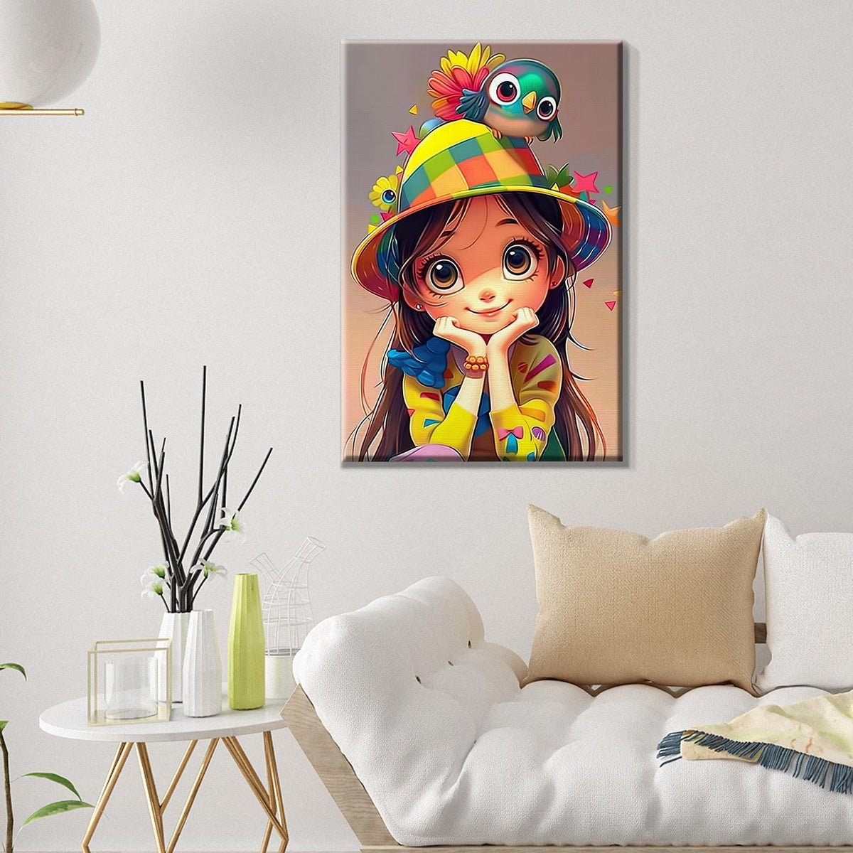 ATDMS Paint by Numbers Kit for Adults with Frame Cartoon Paint by Number with Easel Cartoon Character Adult Paint by Number Kits on Canvas Paint by Number with Frame for Home Wall Decor 8x12 Inch ATDMS