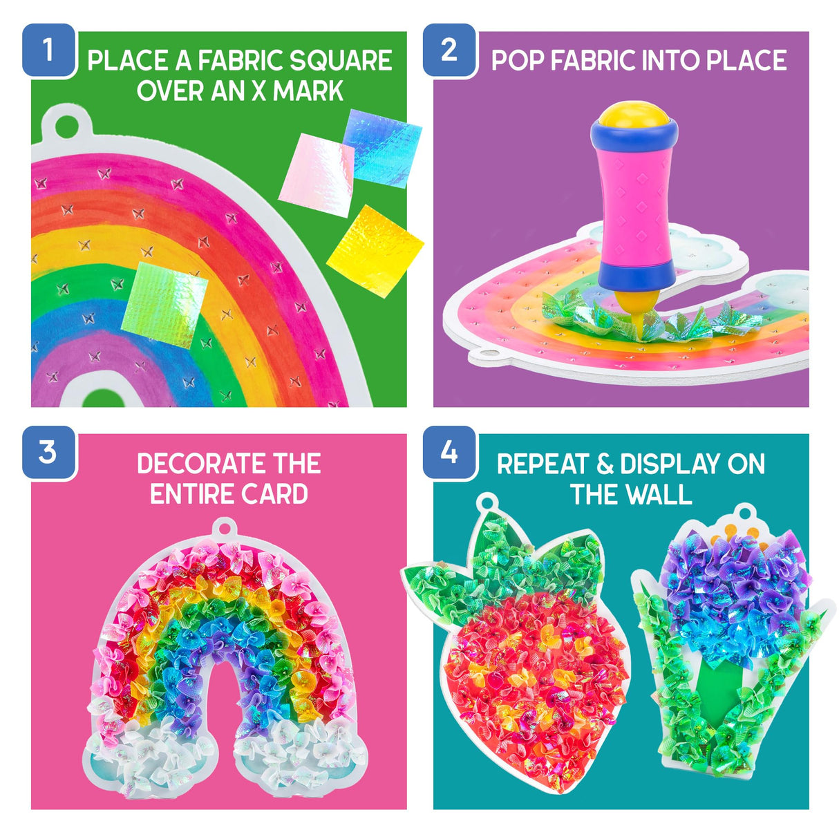 Educational Insights Tufting Kit - Arts and Crafts for Kids, Create Mess Free Projects, DIY Sensory Activity Set for Toddlers, Poke in Fabric Supplies, Fun Gift for Girls and Boys Ages 5+ Educational Insights