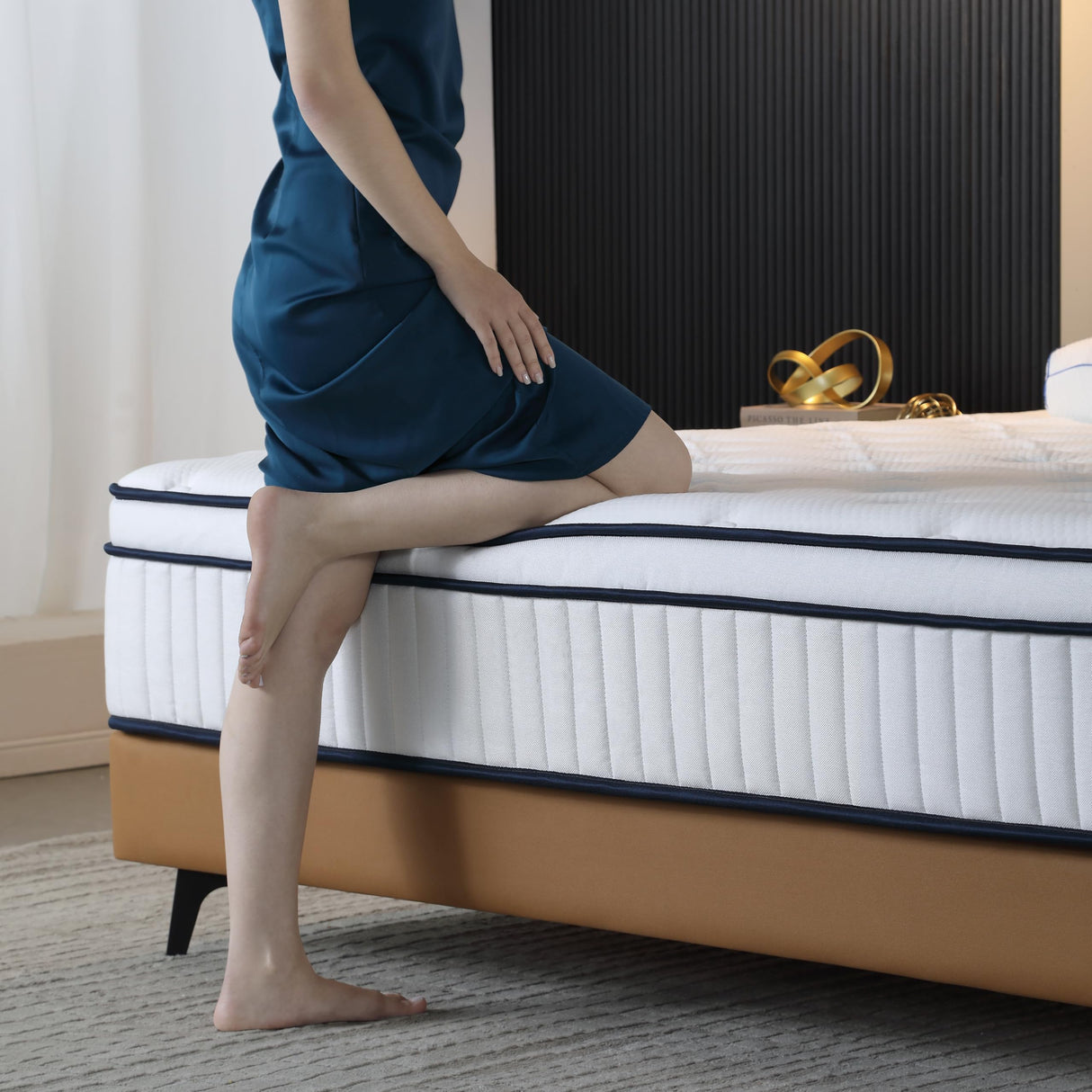 SUAYEA Full Mattress, 10 Inch Full Size Mattress in a Box, Medium Firm with Pocket Spring and Soft Foam, Motion Isolation, Strong Edge Support SUAYEA