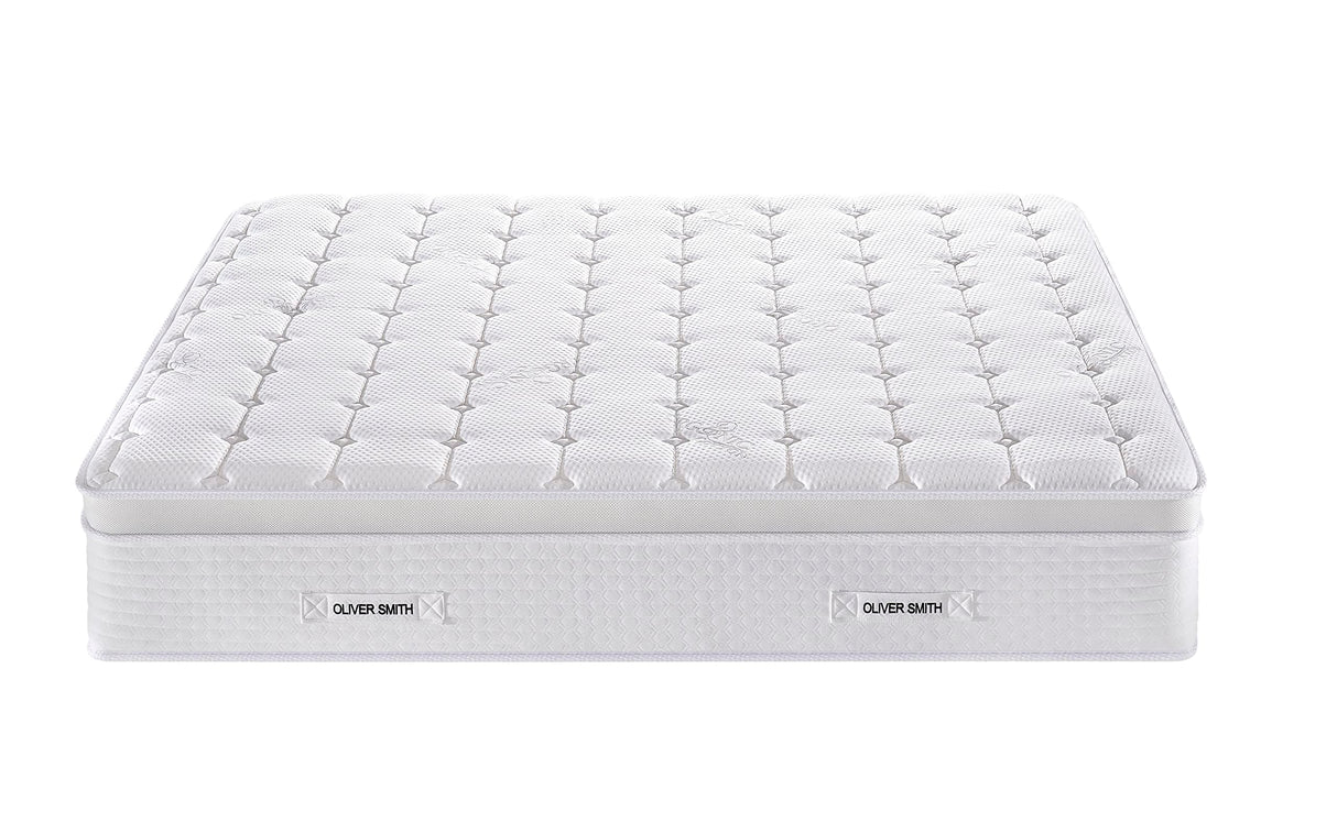 Oliver & Smith California King Mattress- 14 Inch Hybrid Cal King Mattress- Pocketed Coil Spring & High Density Comfort Cold Foam - Eco-Friendly, Breathable Mattress Cal King Size- Firm Mattress OLIVER & SMITH SINCE 1921