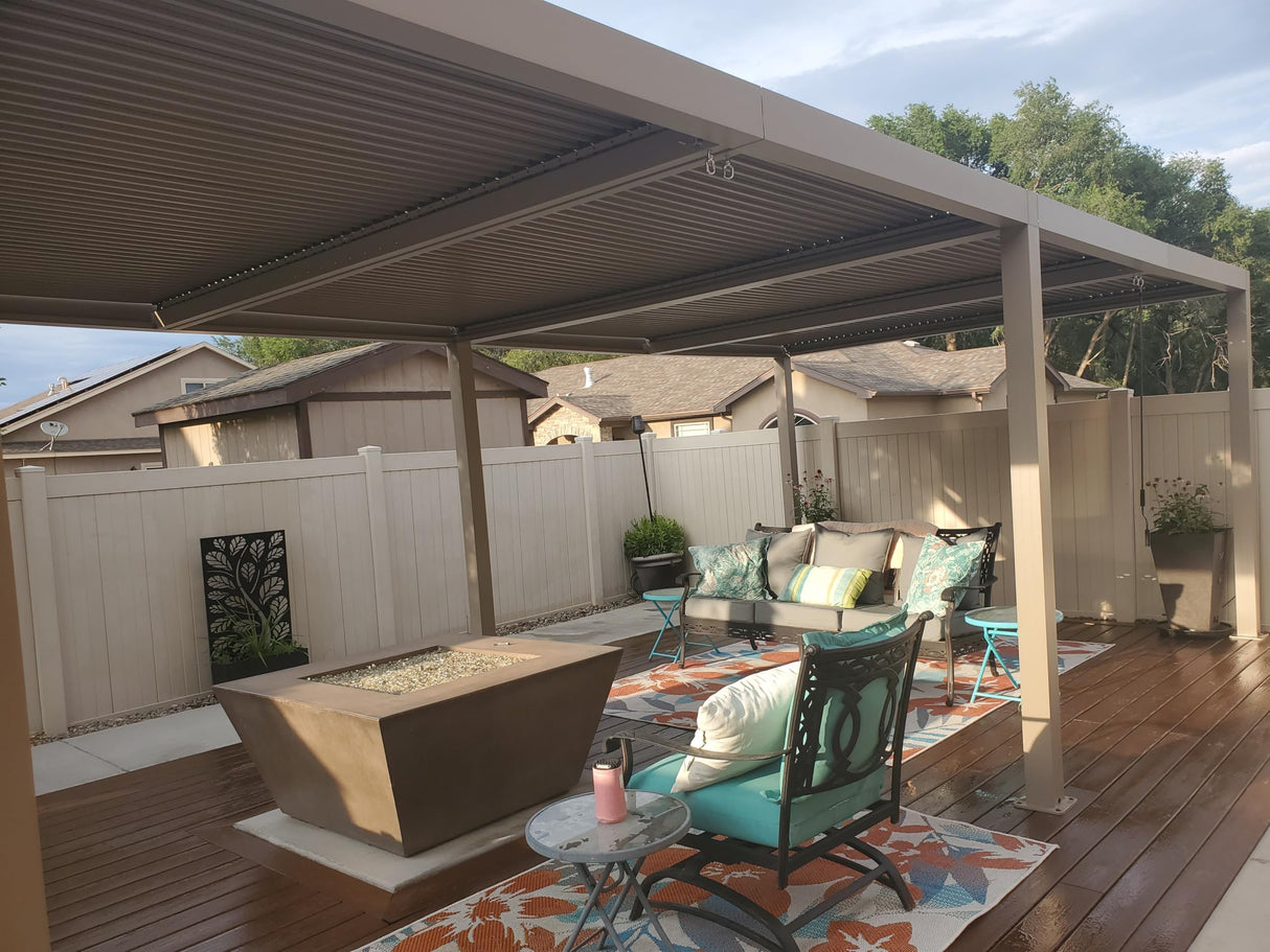 PURPLE LEAF Louvered Pergola 12' × 24' Outdoor Hardtop Gazebo Adjustable Aluminum Sun Shade for Deck Garden Backyard Patio Retractable Roof Canopy PURPLE LEAF