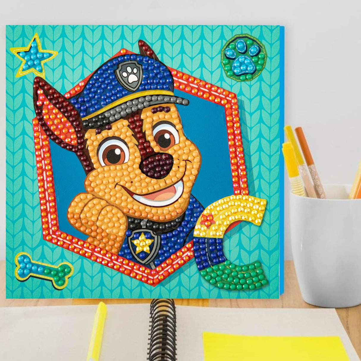 DIAMOND DOTZ PAW Patrol Chase Diamond Painting Kits for Adults - Diamond Art Kits a Relaxing Creative Craft Kit with Dotz Gems DIAMOND DOTZ