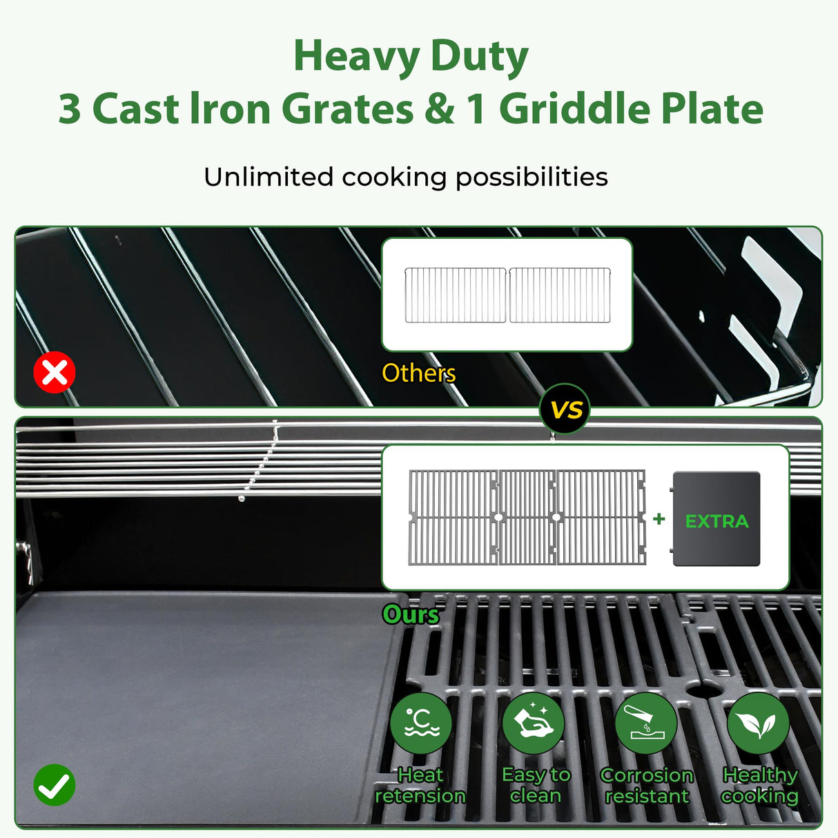 Brand-Man Propane Gas Grill, 40-Inch 6-Burner Built-In Head BBQ Island Outdoor Kitchen, Natural Gas Convertible, Heavy Duty 304 Stainless Steel, 60,000BTUs BRANDMAN GRILLS SINCE 1987