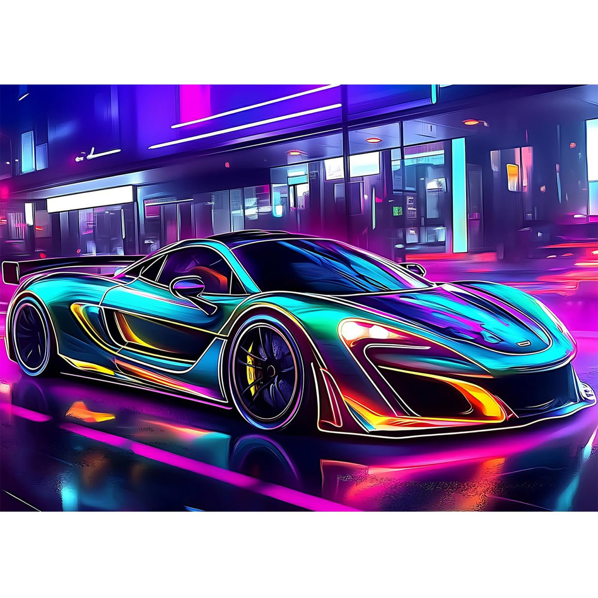 CEOVR Sports Car Diamond Art Kits for Adults, Car 5D DIY Full Drill Diamond Painting Dots Gem Art, Adult Crafts Kits Arts and Crafts, Wall Decor for Home Office 12x16inch CEOVR