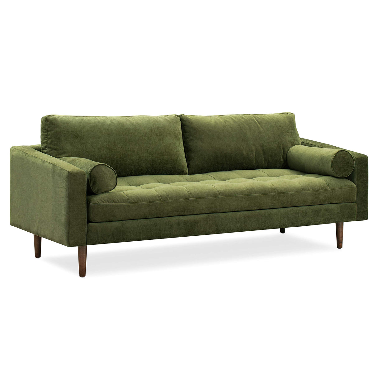 POLY & BARK Napa 88.5" Sofa in Distressed Green Velvet POLY & BARK