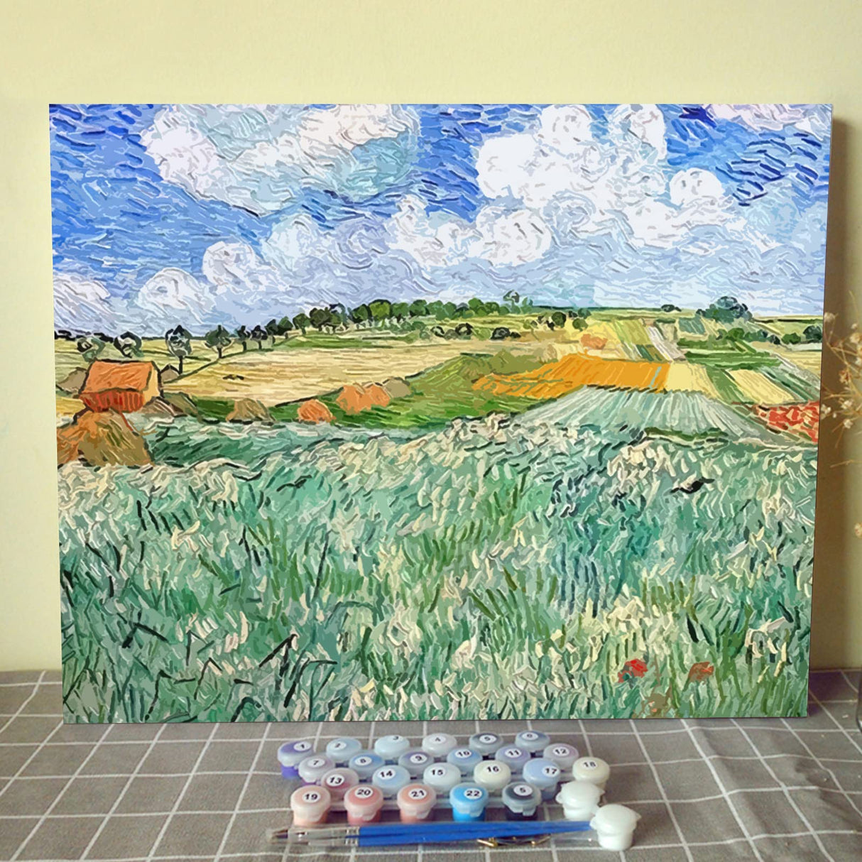 Vincent Van Gogh Masterpiece Series Paint by Numbers for Adults by Tococoo, DIY Adult Paint by Number Kits for Beginners on Canvas Rolled 16" by 20" Without Framed (The Plains of Orvison) Tucocoo