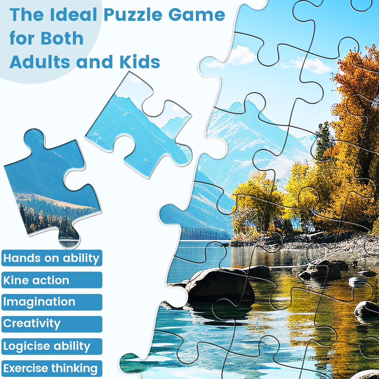 VOLUVOLU 500 Piece Puzzle for Adults, Jigsaw Puzzle,Glacier Park Jigsaw Puzzles 500 Pieces Birthday Party for Family Kids and Adults Funny Puzzle for Adults VOLUVOLU