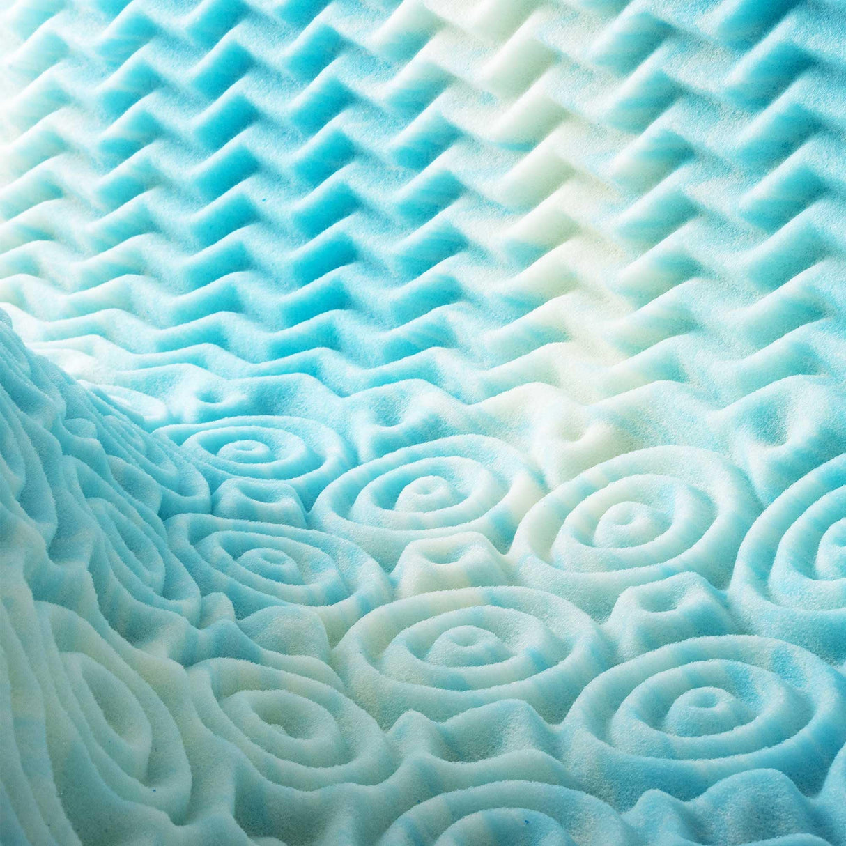 Best Price Mattress 3 Inch 5-Zone Swirl Gel Aerobreeze Foam Mattress Topper, CertiPUR-US Certified, Dorm Essentials, Full Best Price Mattress