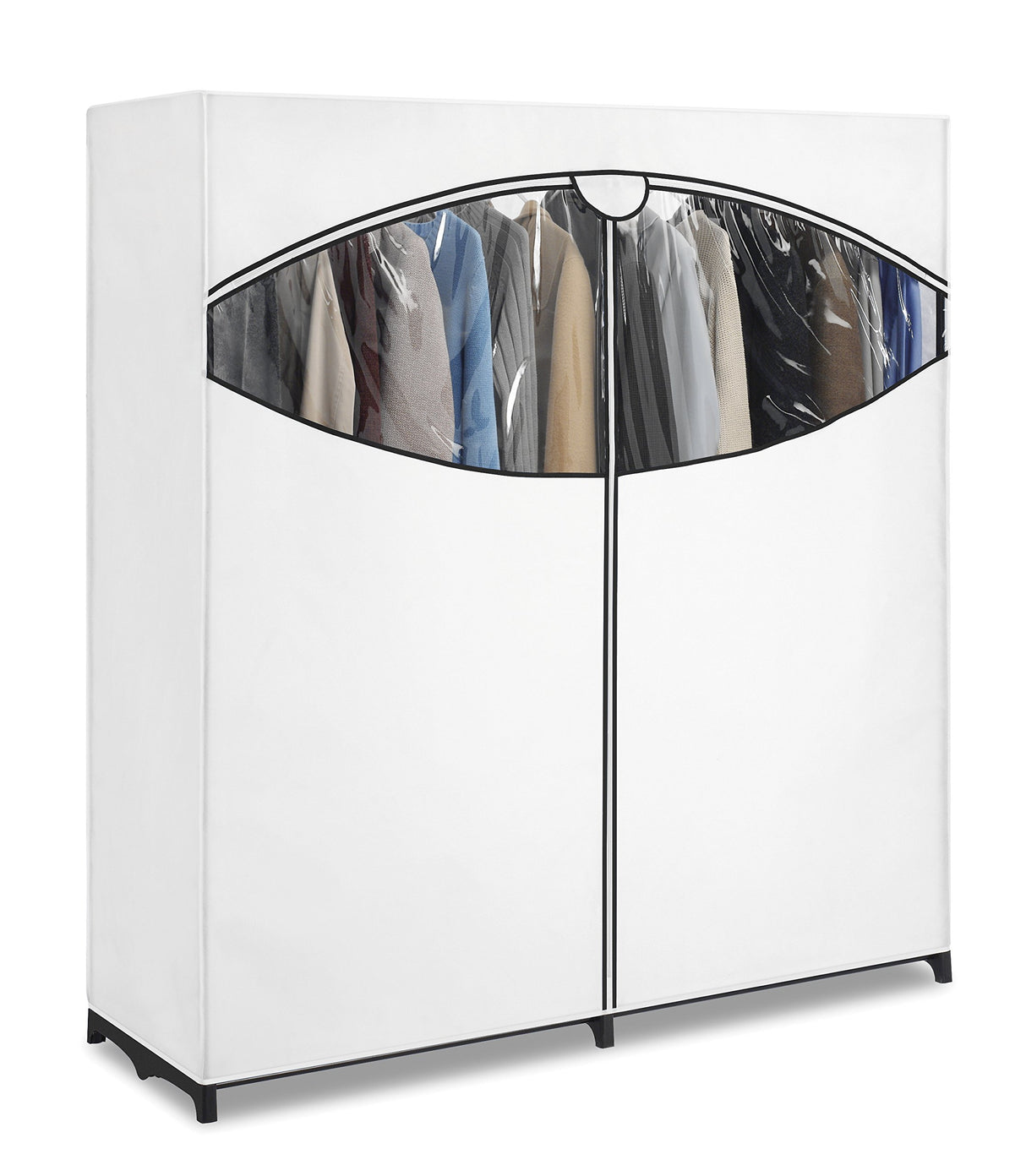Whitmor Extra-Wide Clothes Closet, 60” with, White Cover Whitmor