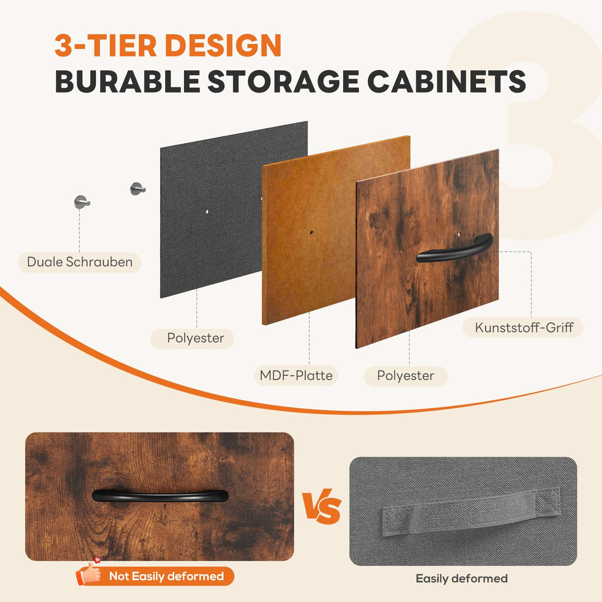 Sweetcrispy 7 Drawer Dresser with Fabric Bins Fabric Storage Tower Organizer for Bedroom Closet Hallway Entryway Tall Chest of Drawers with Steel Frame Wood Top Easy Pull Handles,Rustic Brown Sweetcrispy