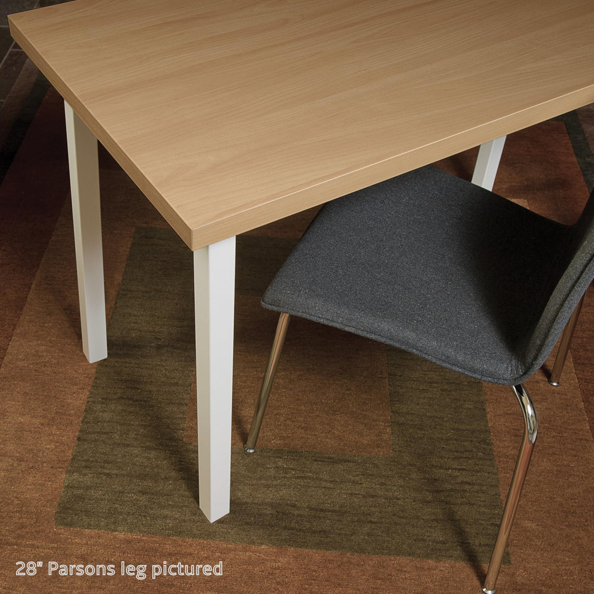 Waddell Parsons Square Table Leg (4 Count, 15" H) | Quick Mount Ash Wood Coffee Table Legs with 5/16" #18 Hanger Bolt | Replacement Decorative Unfinished Furniture Legs for DIY Home Improvement Waddell