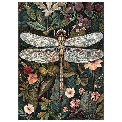 Paint by Numbers for Adult, Dragonfly Paint by Numbers Kit for Adults Beginners, DIY Dragonfly Acrylic Painting on Canvas for Home Wall Art Decor 16x20 Inch