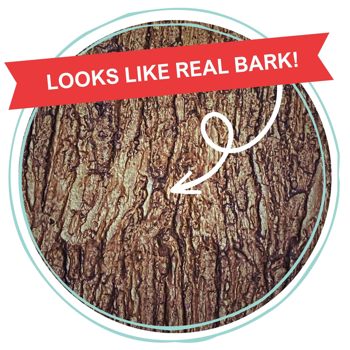 Realistic Faux Brown Bark Xmas Tree Skirt Hides Fake Pole, By Christmas Tree Hugger The Christmas Tree Hugger