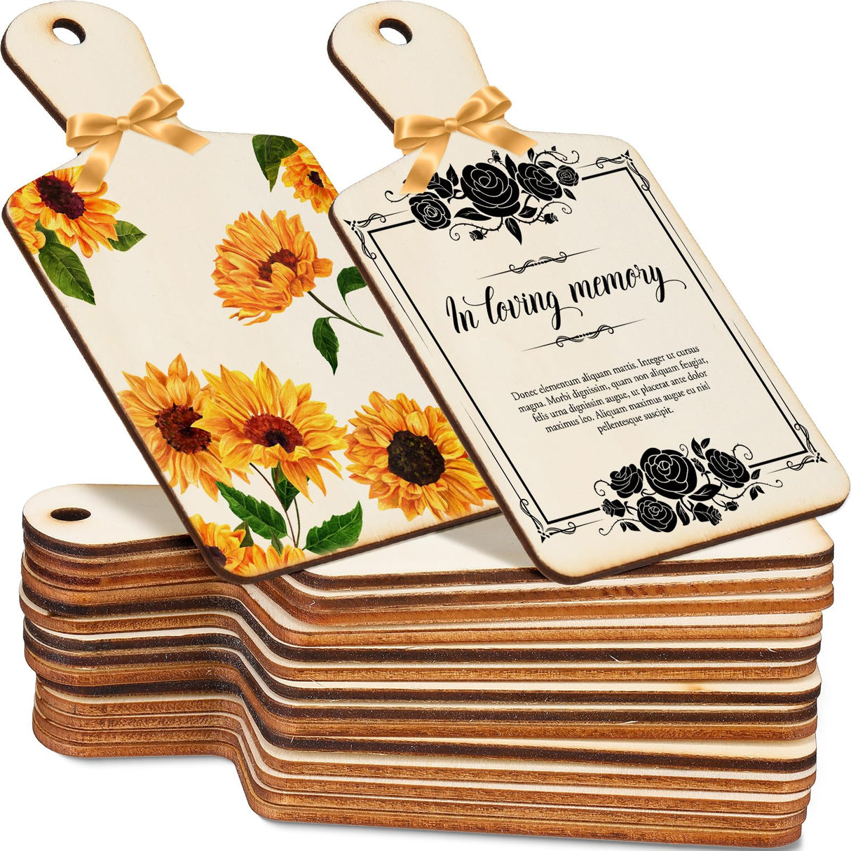 Suzile 36 Pcs Mini Wooden Cutting Board with Handle, Unfinished Small Wooden Chopping Board Paddle Board Craft for DIY Painting Kitchen Cooking Decoration, 5.1x2.8 Inch Suzile