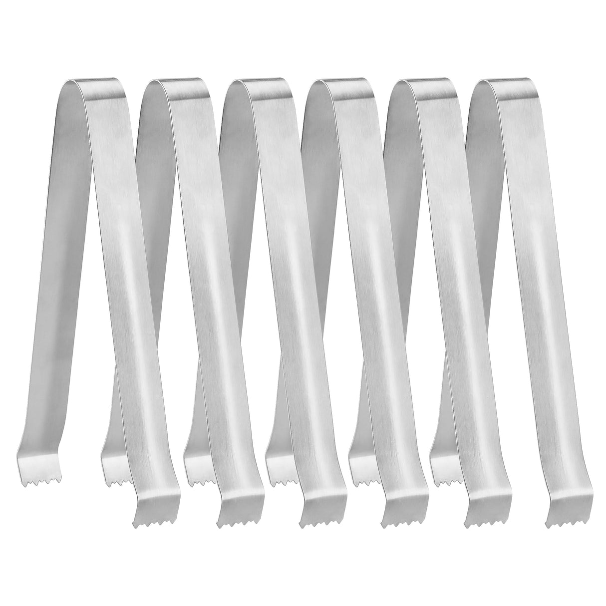 New Star Foodservice 42269 Restaurant-Grade Pom Tong, Stainless Steel, 6.5 inch, Set of 6, Silver New Star Foodservice