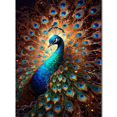 Gamteldot Diamond Art Kits for Adults Beginner - 5D DIY Peacock Diamond Art with Complete Tools,Full Drill Diamond Painting Diamond Dots Gem Art Craft for Home Wall Decor Gift-12x16in