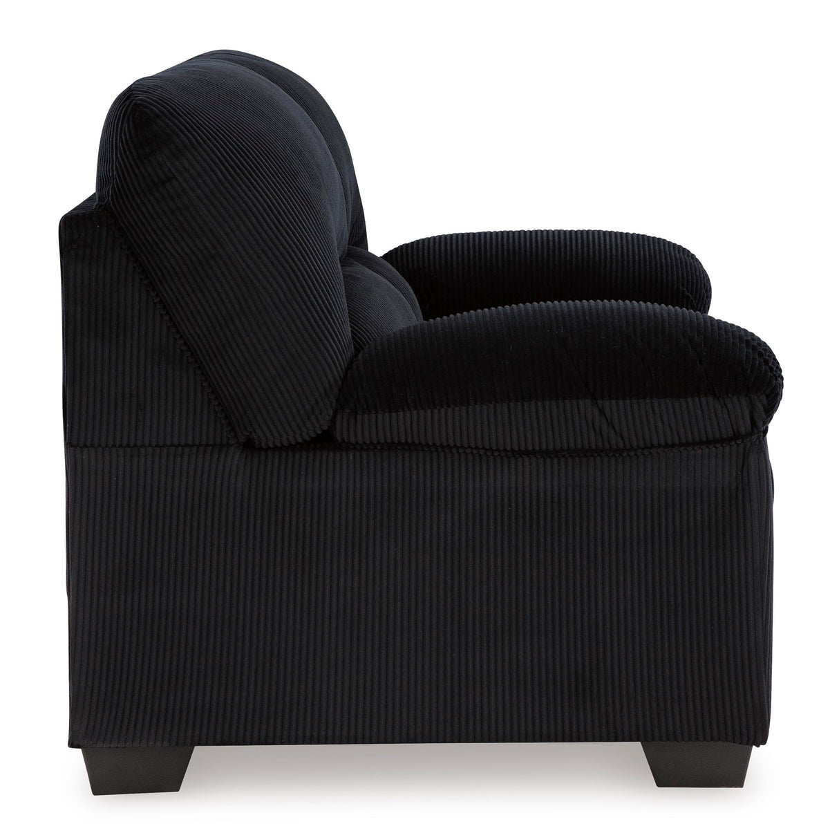 Signature Design by Ashley SimpleJoy Modern Loveseat for Living Room, Black Signature Design by Ashley