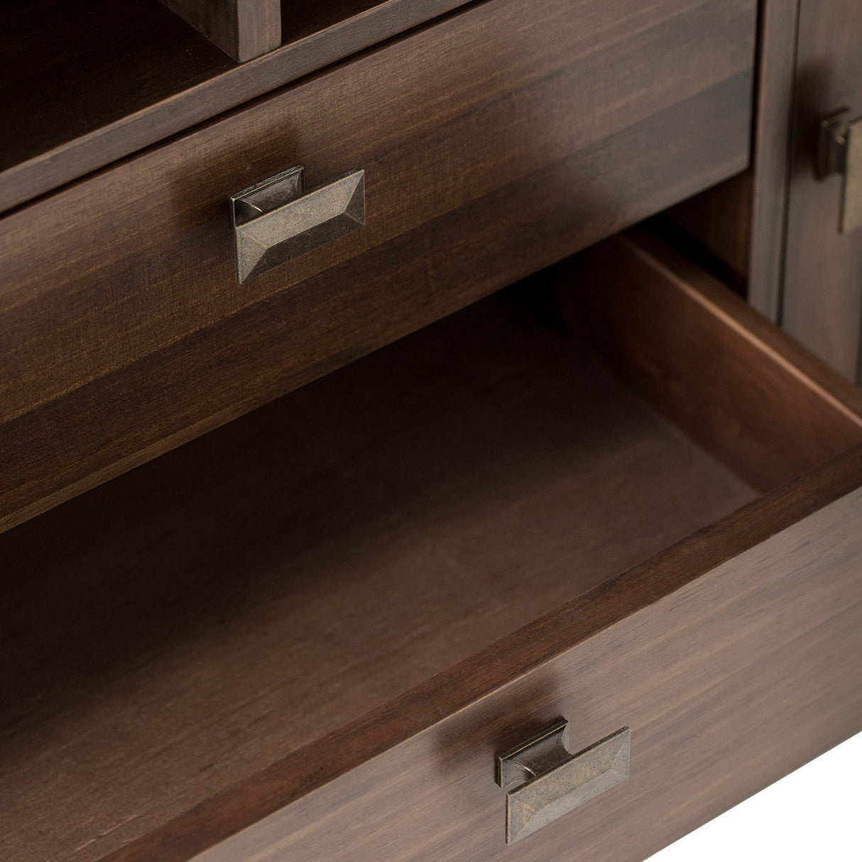 SIMPLIHOME Artisan SOLID WOOD 72 Inch Wide Transitional TV Media Stand in Natural Aged Brown for TVs up to 80 Inch, For the Living Room and Entertainment Center SIMPLIHOME