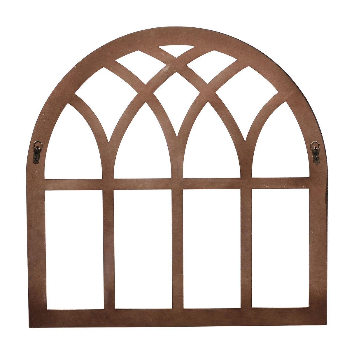 Sintosin Farmhouse White Arched Window Frame Decor 32 Inch, Hanging Distressed Wooden Rustic Window Frames for Wall Decor, Window Pane Wall Decor for Living Room Christmas Halloween Sintosin