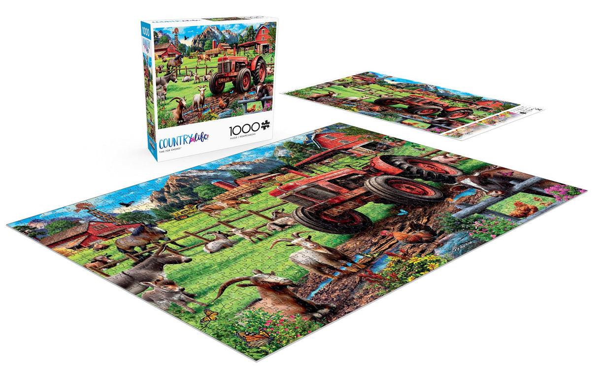 Buffalo Games - P.D. Moreno - Time for Chores - 1000 Piece Jigsaw Puzzle for Adults -Challenging Puzzle Perfect for Game Nights - Finished Size is 26.75 x 19.75 Buffalo Games