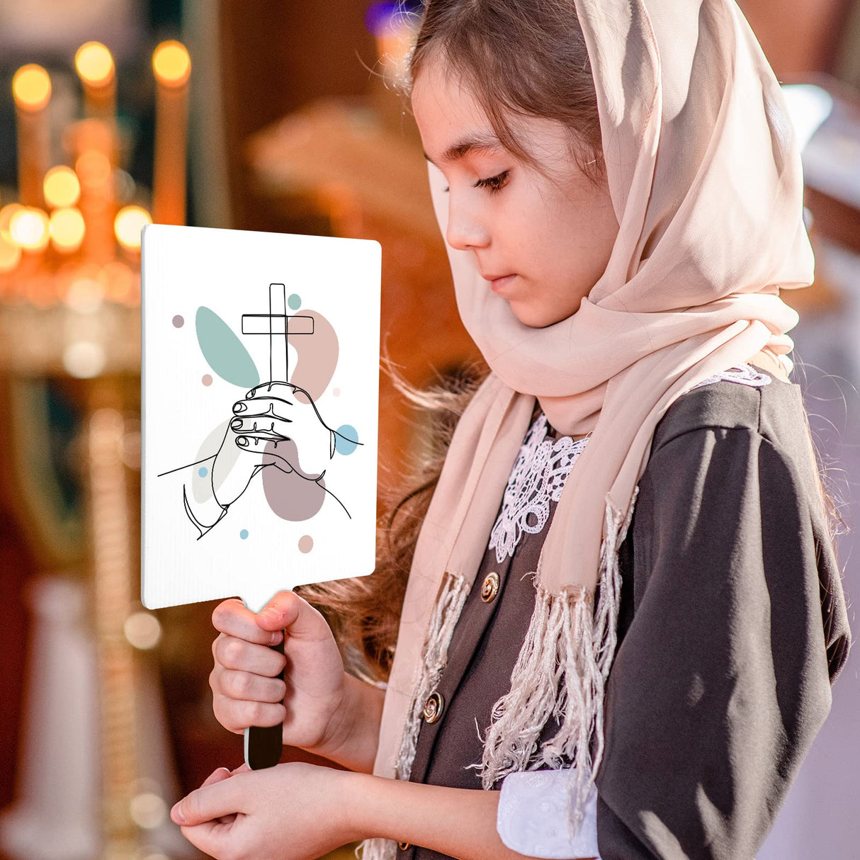 Amyhill 24 Pieces Blank Church Fans Plastic Hand Fan Handheld Fans Set Dry Erase Paddles Blank Photo Fans Double Sided Fans for Parties DIY Crafting and Painting Office Meeting Amyhill