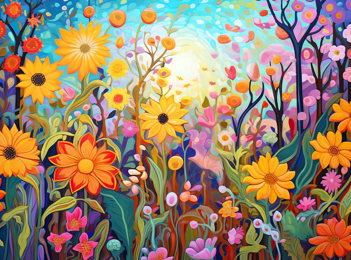 Cross & Glory - Sarah's Secret Garden Adventure - 1000 Piece Jigsaw Puzzle for Adults | Flower Garden Theme | Artistic Challenge | 20x27 Inches | Flower Puzzle Cross & Glory