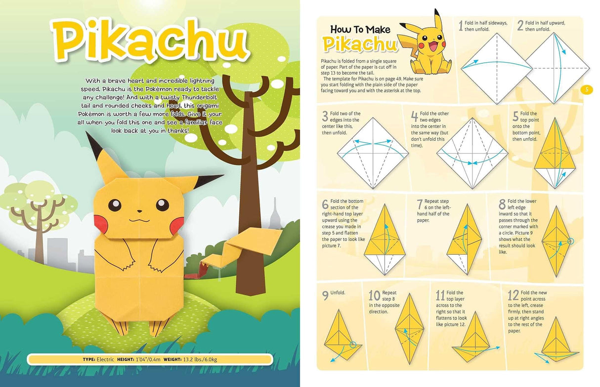 Pokemon Origami: Fold Your Own Pokemon WoodArtSupply