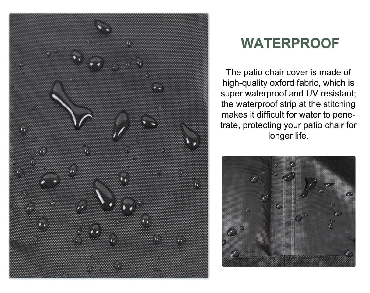 MaWGcowerd Patio Furniture Cover-420D Oxford Cloth Sofa Table Chair Waterproof Cover, 4 Piece Set of Outdoor Garden Patio Furniture Waterproof Dustproof Sunscreen Cover MaWGcowerd