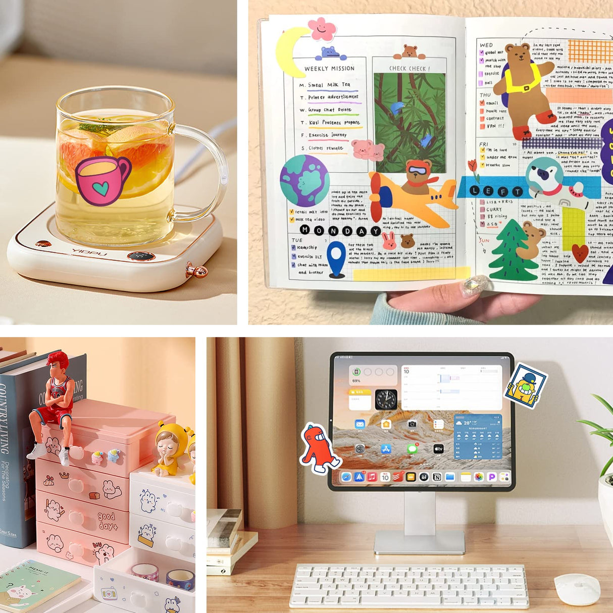 HTVRONT Printable Vinyl Sticker Paper, 100 Sheets Matte Waterproof Sticker Paper For Inkjet Printer Dries Quickly-Standard Letter Size 8.5"X11"(100 g) HTVRONT