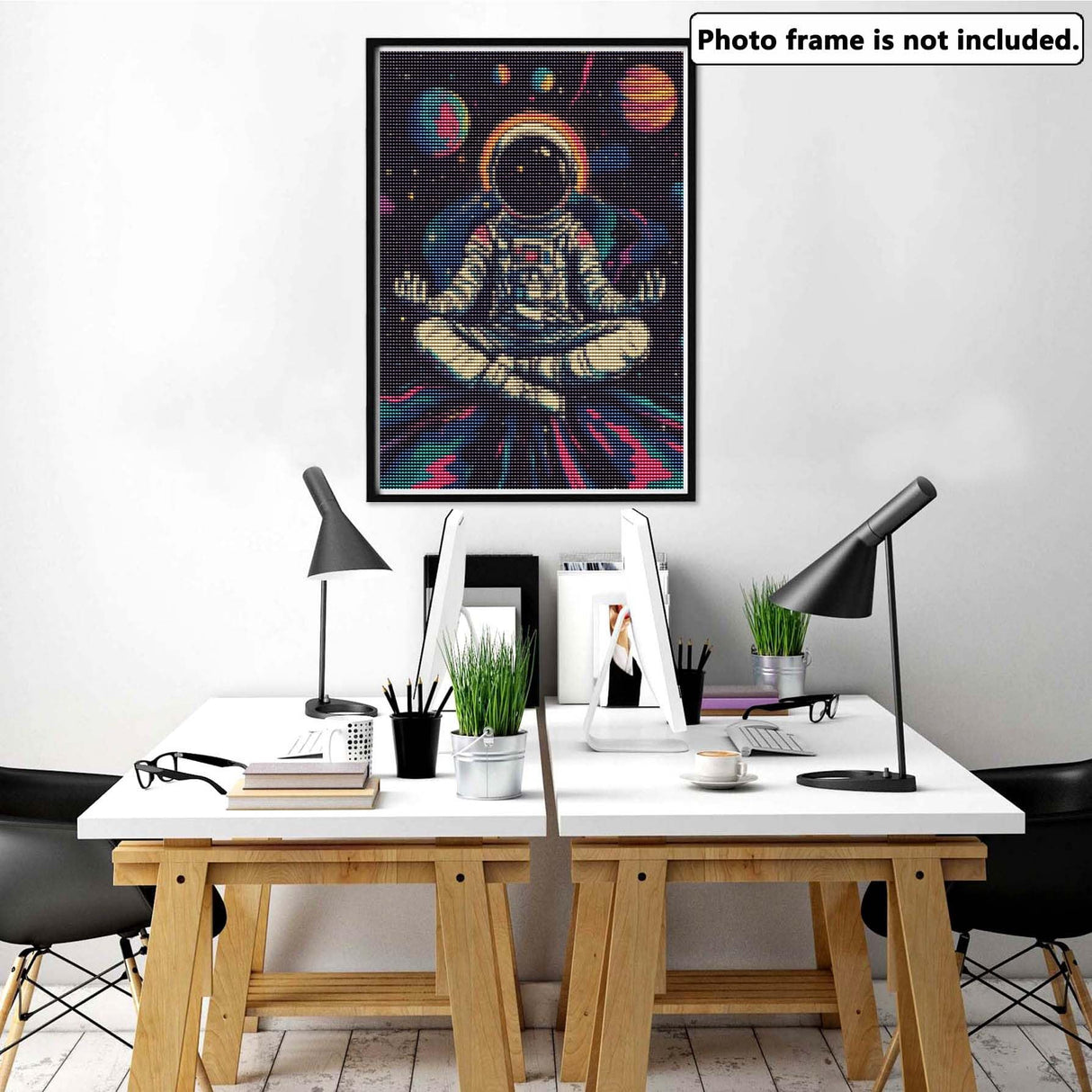 Yomiie 5D Astronaut Diamond Painting Kits for Adults, Paint with Diamonds Art Planet Universe DIY Full Round Drill Kits, Embroidery Rhinestone Diamond Crystal Craft Canvas Home Wall Decor 30x40 cm Yomiie