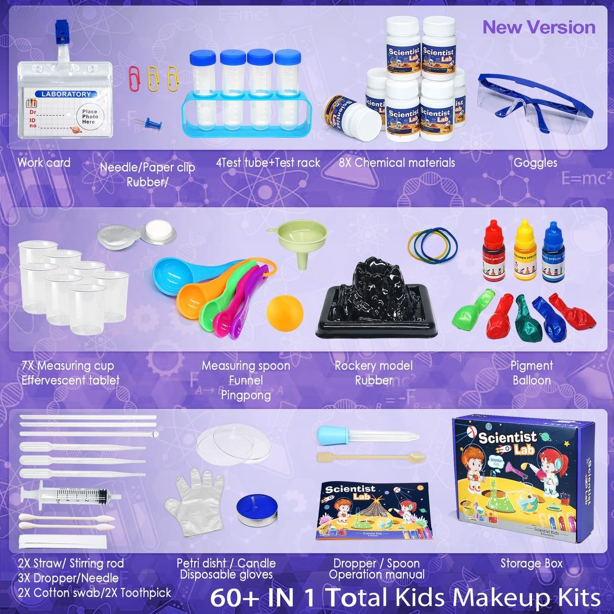 Kids Science Kit STEM Toys - Science Kits for Kids Age 6-8-12, 36 Science Lab Experiments Educational Games, 60+ PCS Science Toys, Christmas, Birthday Gift for 6-12 Year Old Boys Girls Amerrly