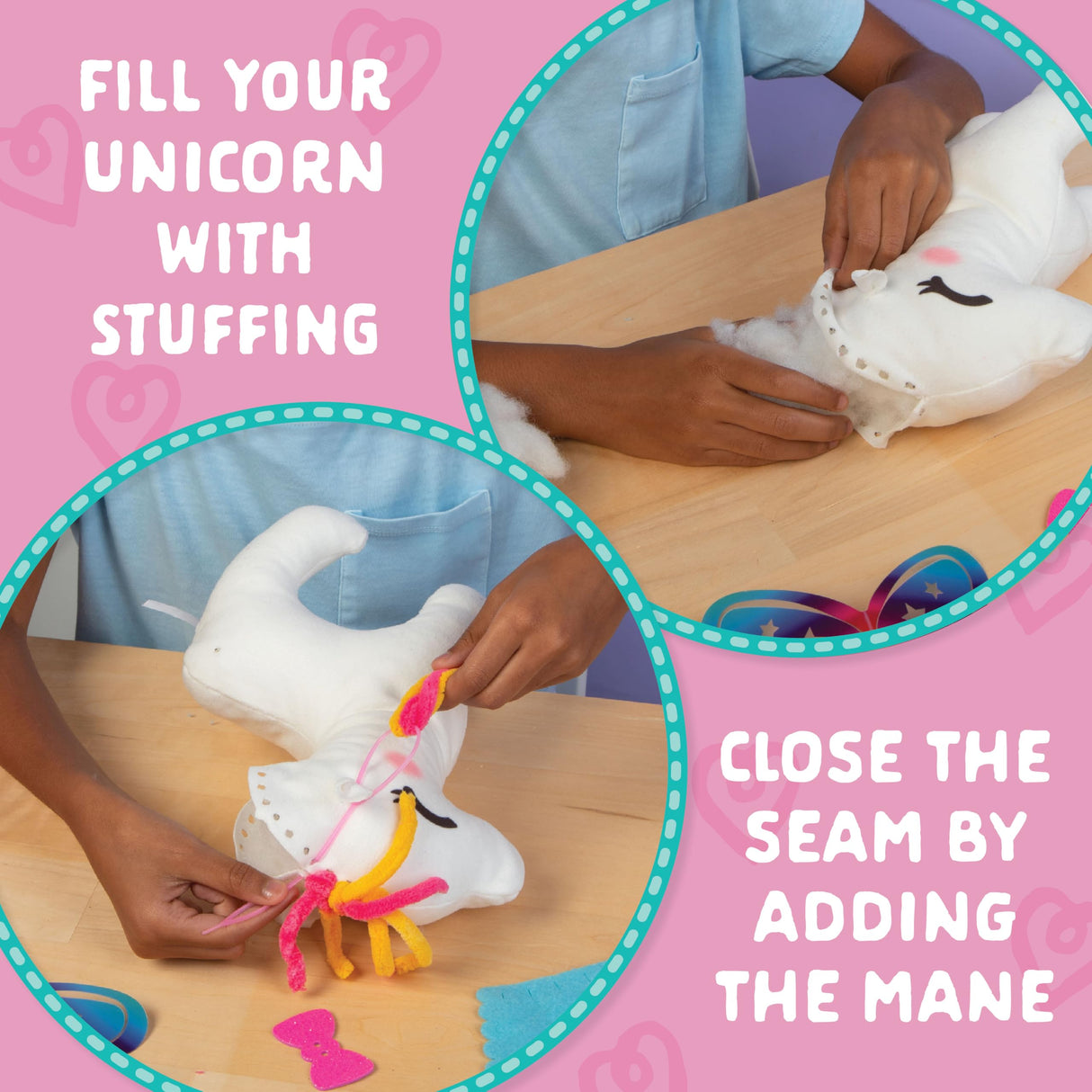 Craft-tastic - Make a Friend Unicorn - Mini Sewing Kit, Arts and Crafts, Kids Crafts, Craft Kit Makes 1 Easy-to-Sew Stuffie with Accessories, Bonus Travel Tote Included Ages 6+ Craft-tastic