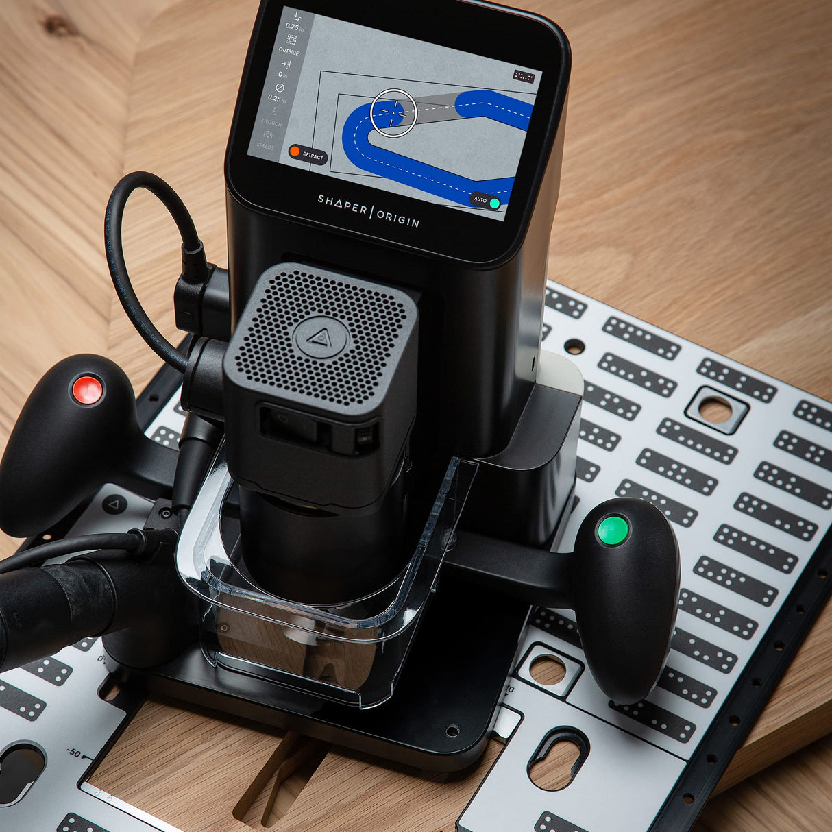 Shaper Origin Handheld CNC Router - CNC Level Precision Cutting - Portable - Inlays, Custom Joinery, Engraving, Lettering, Fine Woodworking, Depth SHAPER