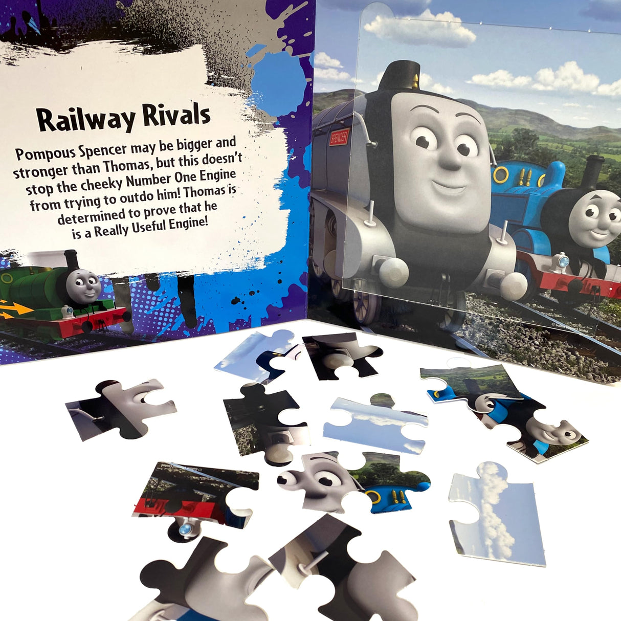 Thomas & Friends My First Puzzle Book - Jigsaw Puzzles for kids, 10-page board book, 5 puzzles to enjoy Phidal