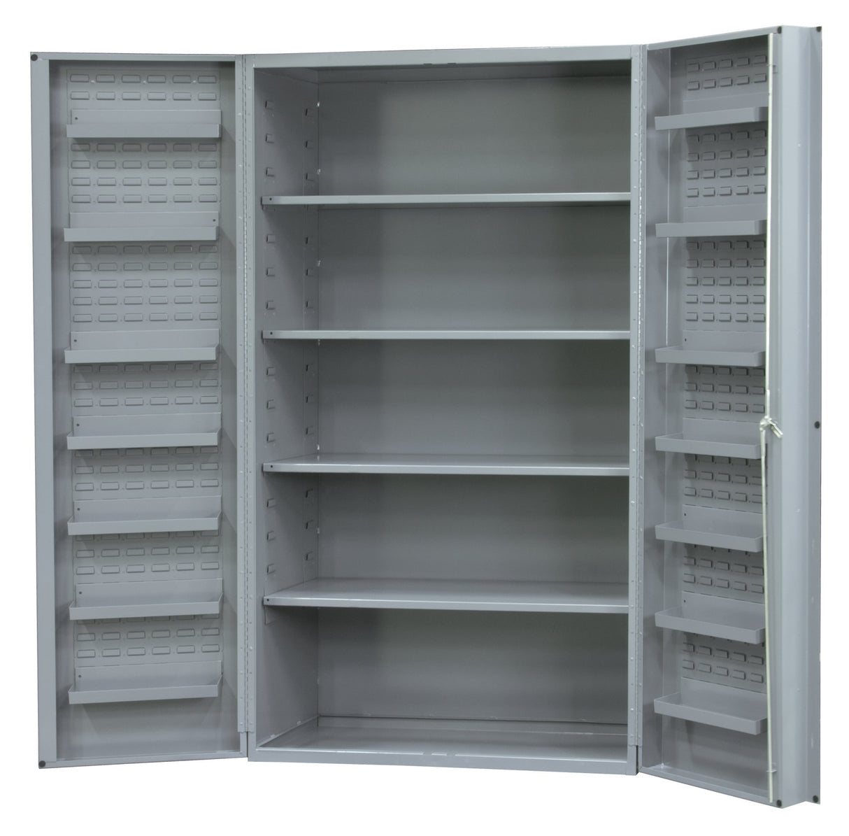 Durham Heavy Duty Welded 14 Gauge Steel Cabinet with 14 Door Shelves, DC48-4S14DS-95, 700 lbs Capacity, 24" Length x 48" Width x 78" Height, 4 Durham