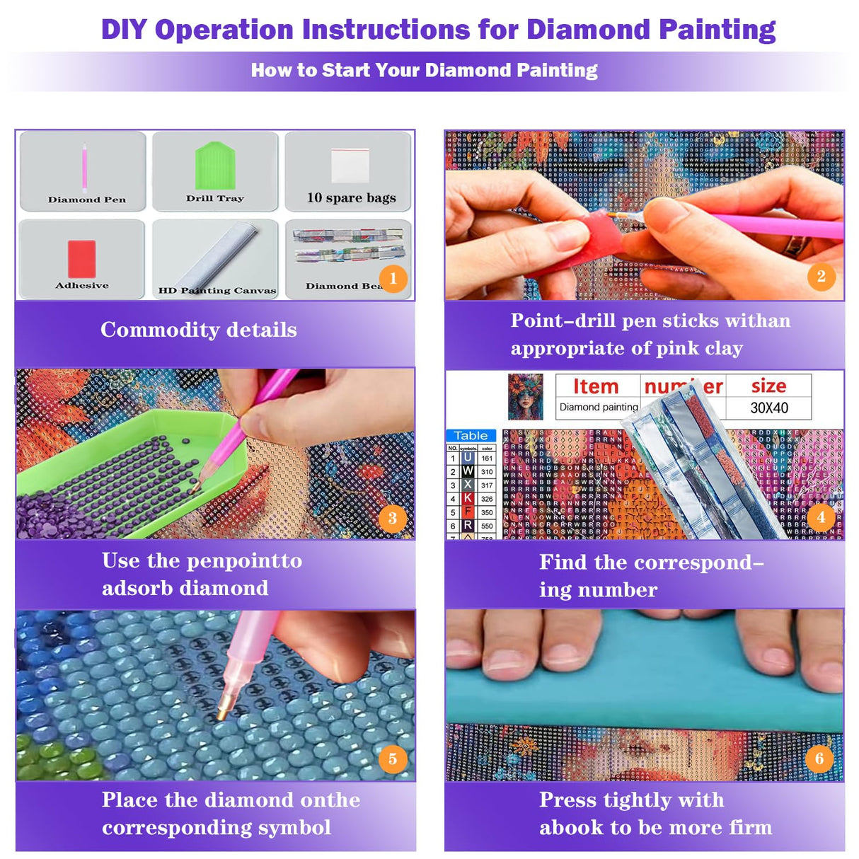 Beautiful Woman Diamond Art Kits for Adults, Flower Diamond Painting Kits, Dimond Art Paintings Kit, 5D Diamond Dot, Small Gem Painting Kit, Crystal Art Beginner, Home Wall Decor Gifts (12x16inch) Rekxtmo