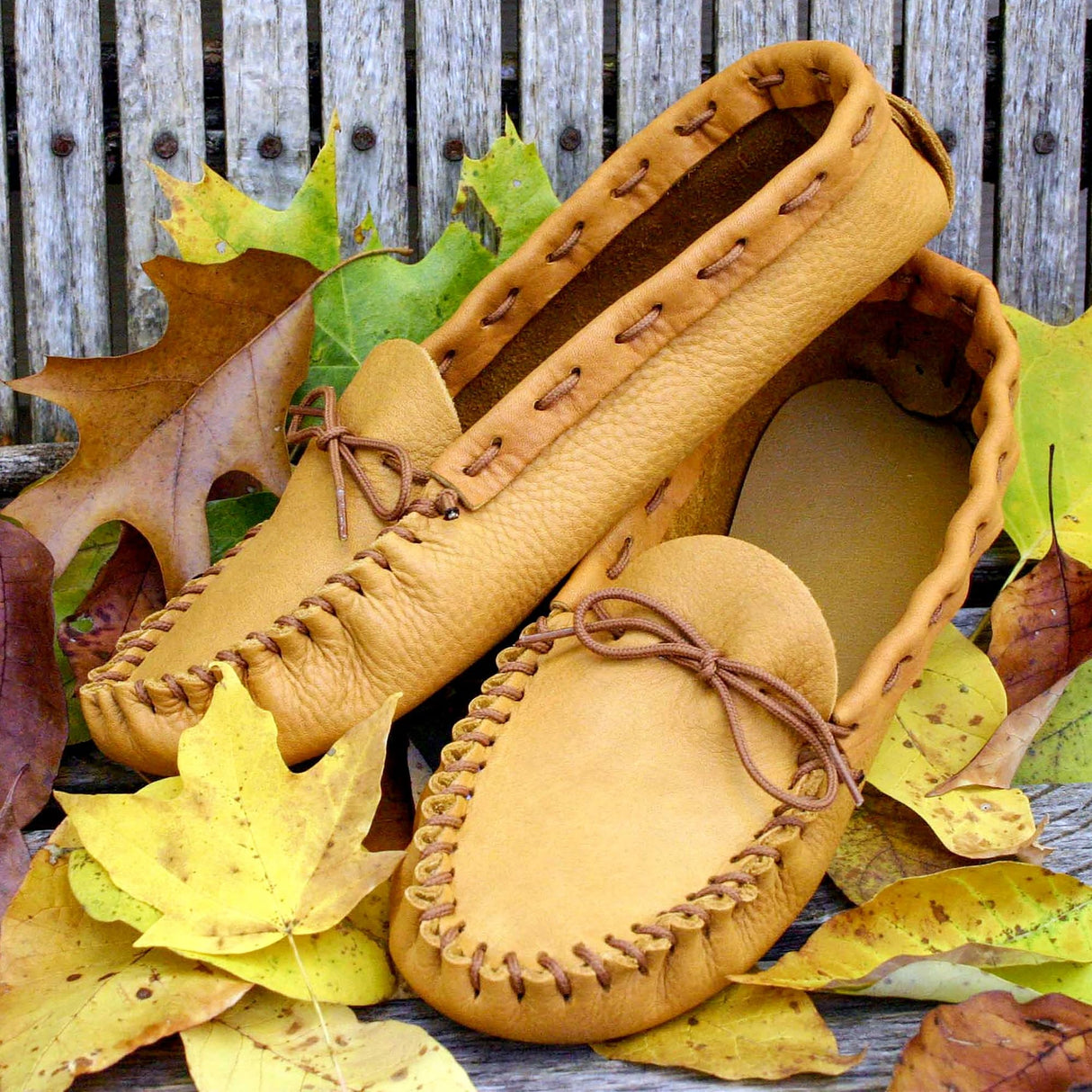 Realeather Crafts C4604-04 Leather Moccasin Kit, Size 10/11, Gold/Tan Realeather
