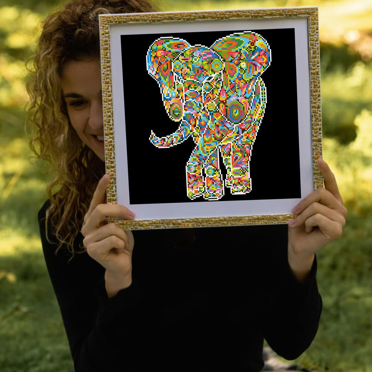 DIAMOND DOTZ Kaleidoscope Walk Elephant Diamond Painting Kits for Adults - Diamond Art Kits a Relaxing Creative Craft Kit with Dotz Gems 15.7" x15.7 DIAMOND DOTZ