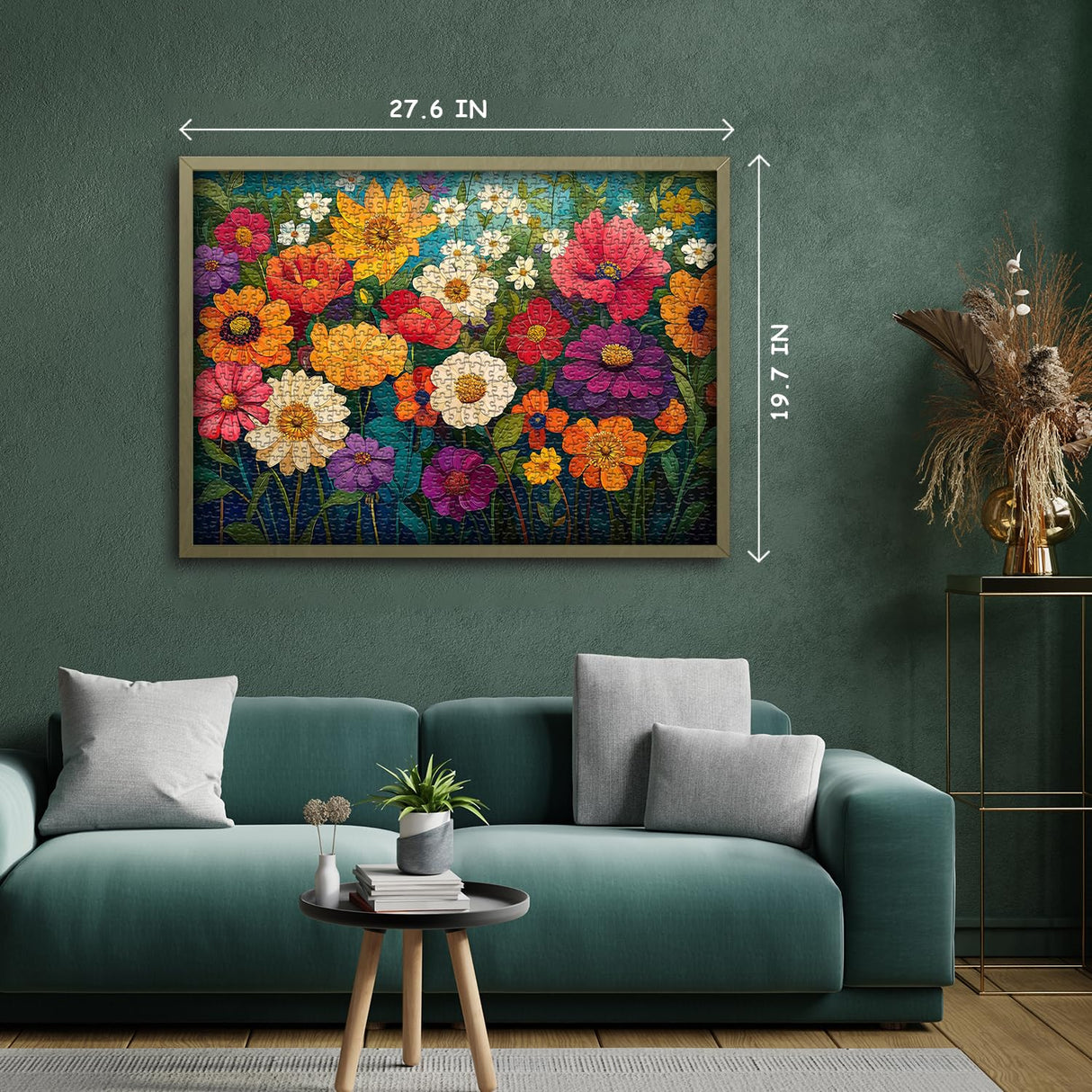 Flower Puzzles for Adults 1000 Pieces, Floral Art Jigsaw Puzzle, Colorful Spring Garden Puzzles, Nature Challenging Puzzles for Adults PICKFORU