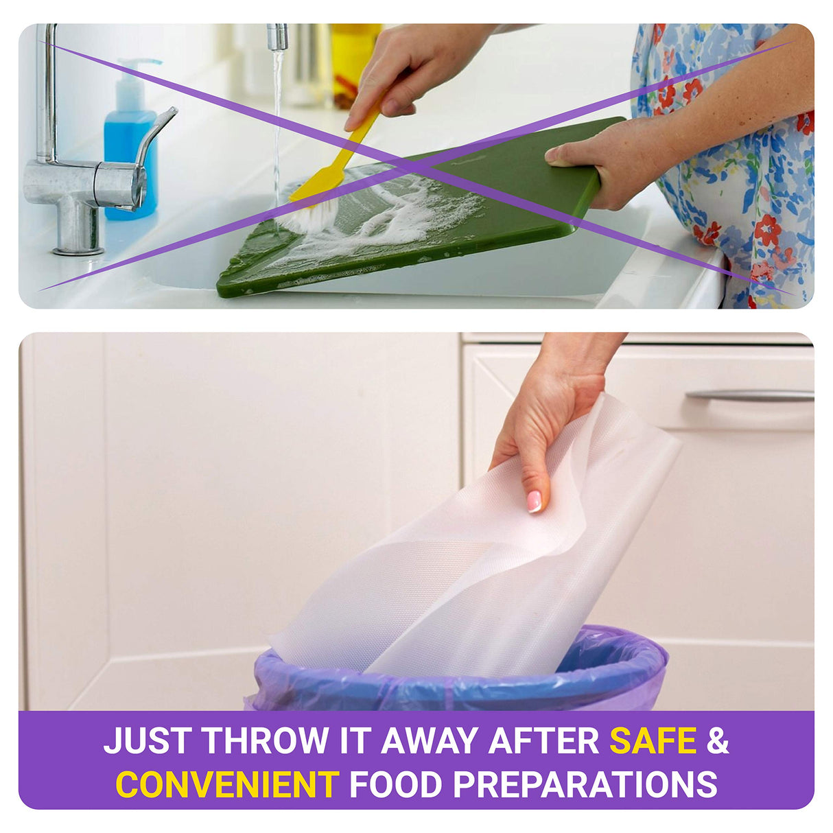 Disposable Plastic Cutting Board Sheets for BBQ & Camping – Large Flexible Chopping Boards – Cutting Mats for Kitchen and Outdoor 32' OutFormal